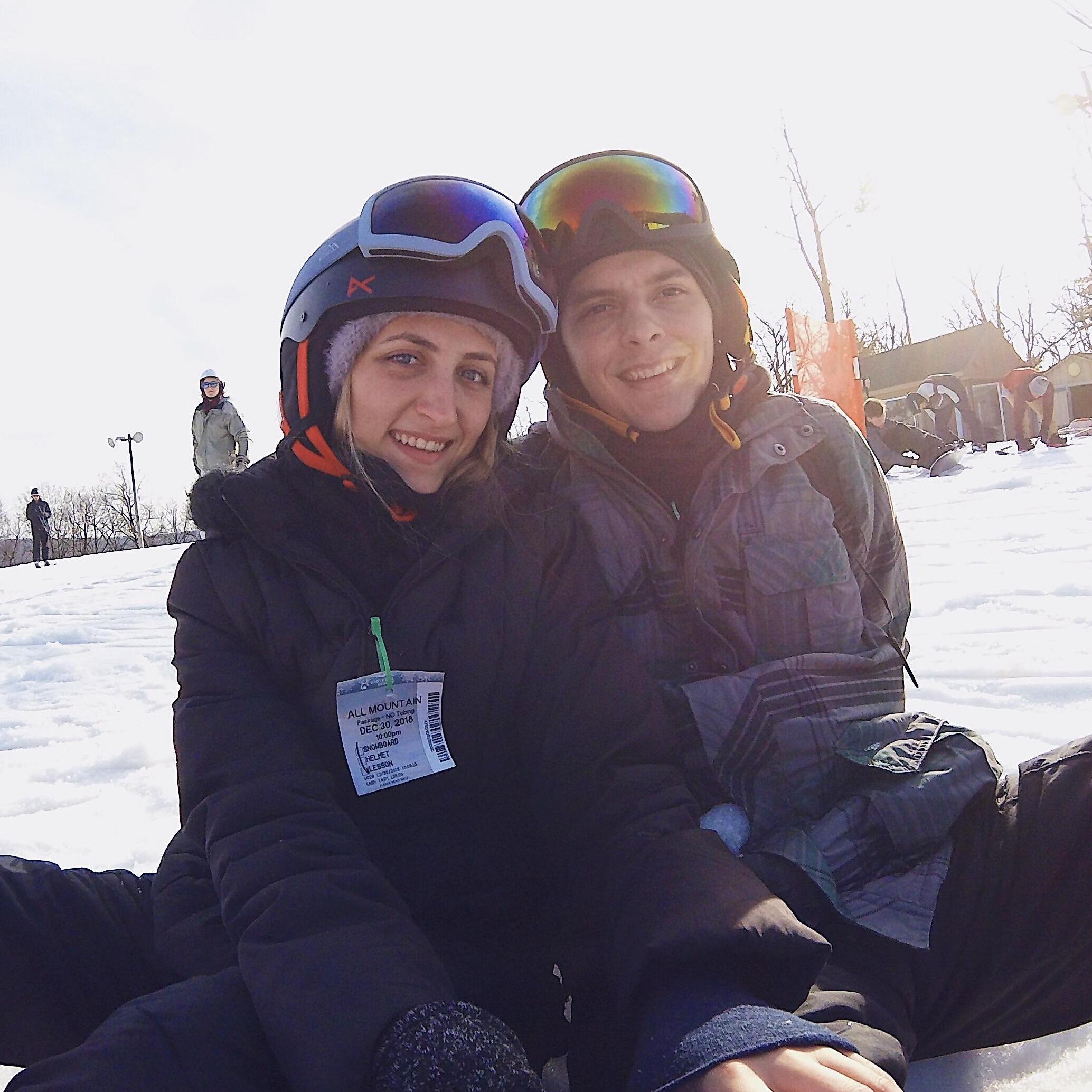 Our First Time Snowboarding Together - Whitetail Resort, PA - December 2018
