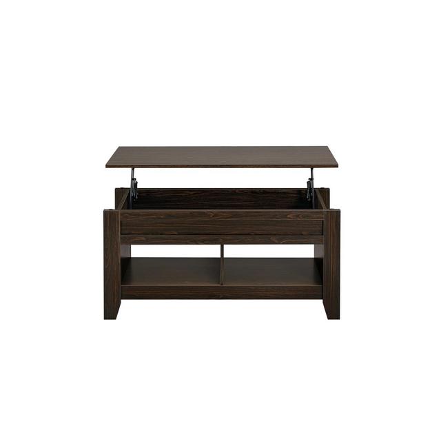 Yaheetech Lift Top Coffee Table With Storage & 2 Open Shelves For Living Room, Reception Room, Office-Espresso
