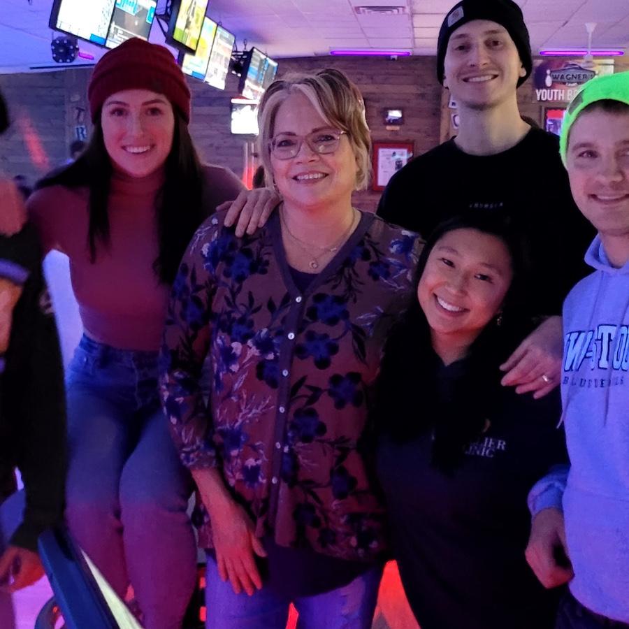 More family bowling with Amber's step mom Karrie, little brother gage, little sis Kayla and her fiance Dennis! :)