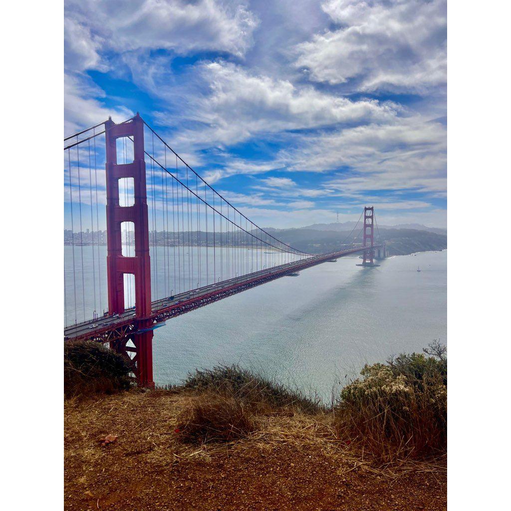Golden Gate bridge as seen from the Marin headlands.