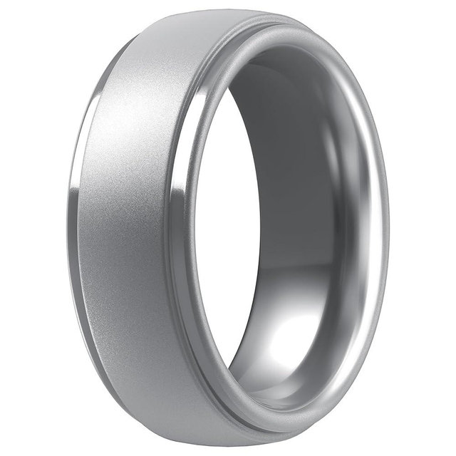 ThunderFit Silicone Rings for Men - 7 Rings / 4 Rings / 1 Ring Step Edge Rubber Wedding Bands 10mm Wide - 2.5mm Thick
