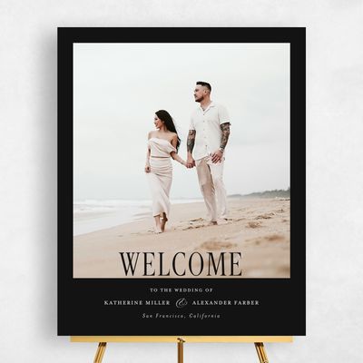 Black Wedding Sign - Dove Photo