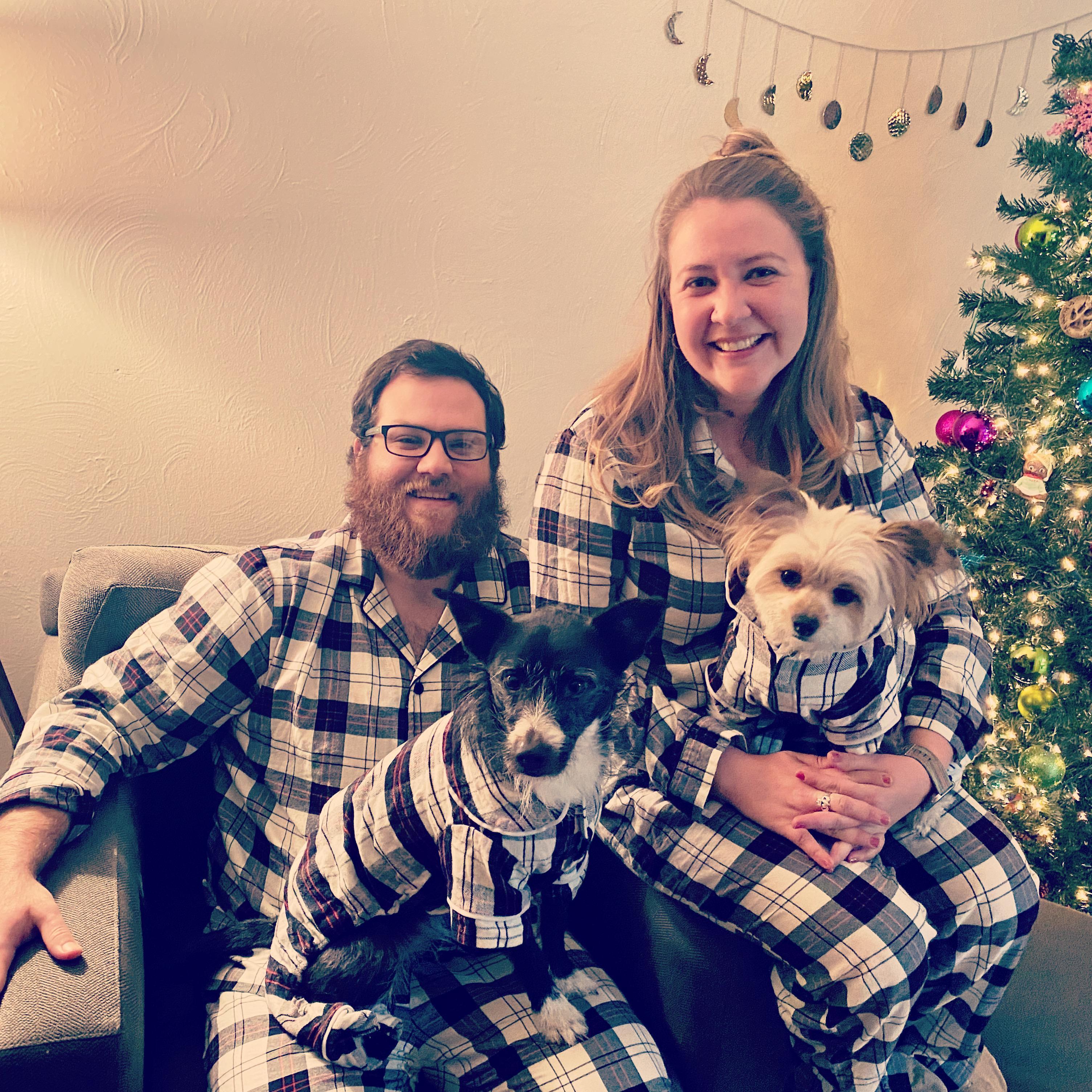 Christmas 2020 with our pups Milly and Jolene