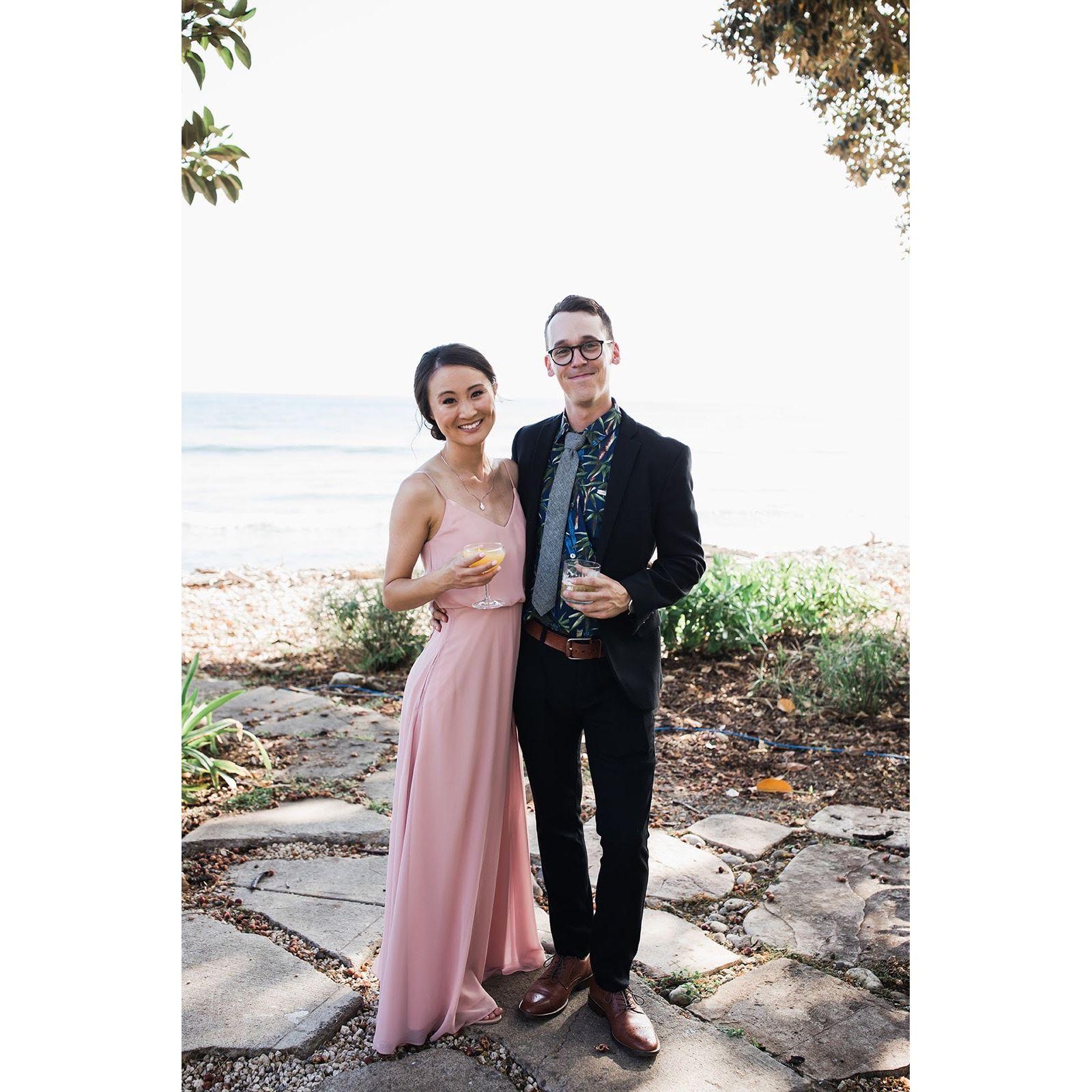 At Stacy and Joey's wedding in Maui