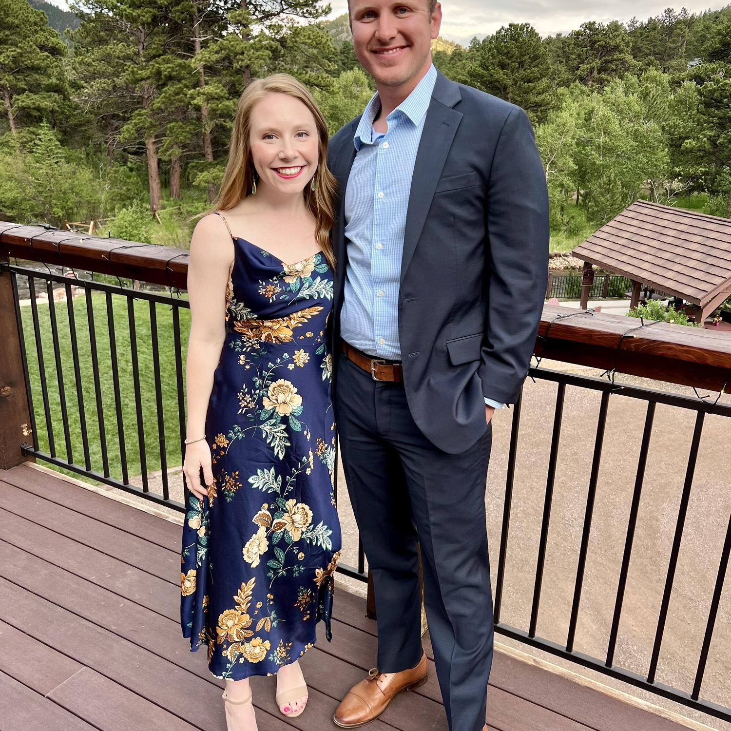 Wedding in Estes Park (we clean up pretty good for camping the night before)