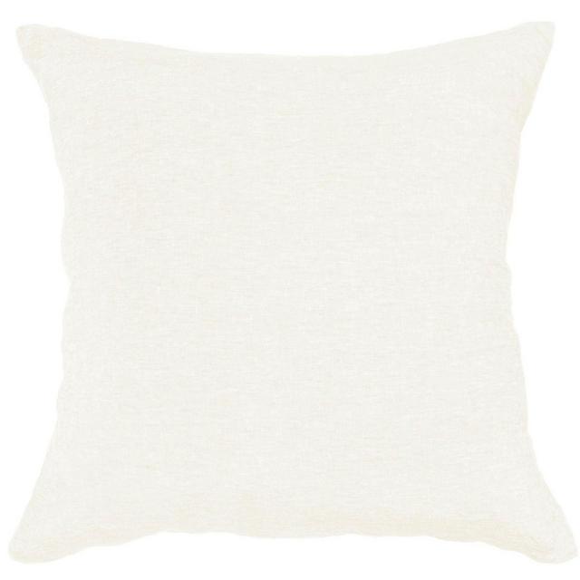 26" x 26" French Linen Euro Pillow with removable Sham - Cream | BOKSER HOME