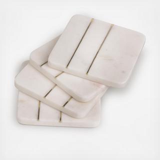 Marble Square Coaster, Set of 4