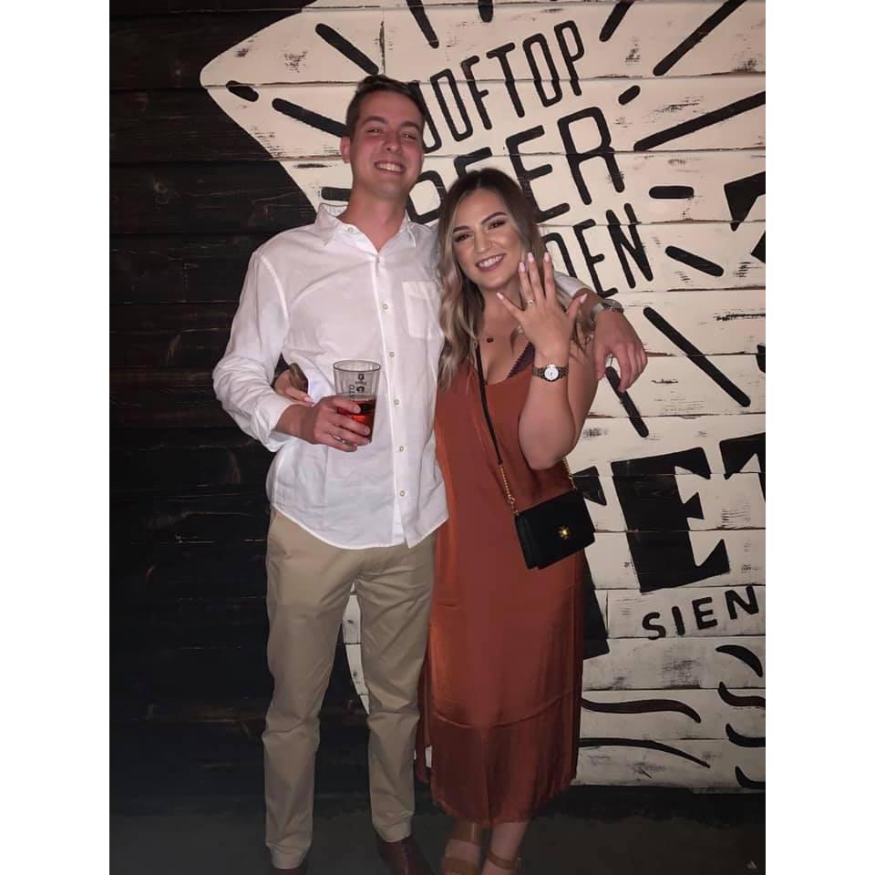 After Matt proposed, all of our friends and family joined us downtown to celebrate!
