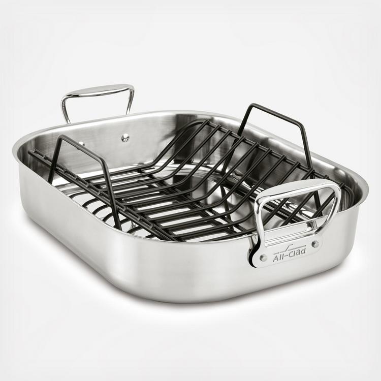 All-Clad, Rotisserie Roasting Pan with Rack | Zola
