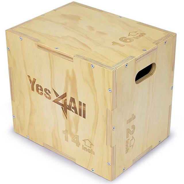 Yes4All Wood Plyo Box/Wooden Plyo Box for Exercise