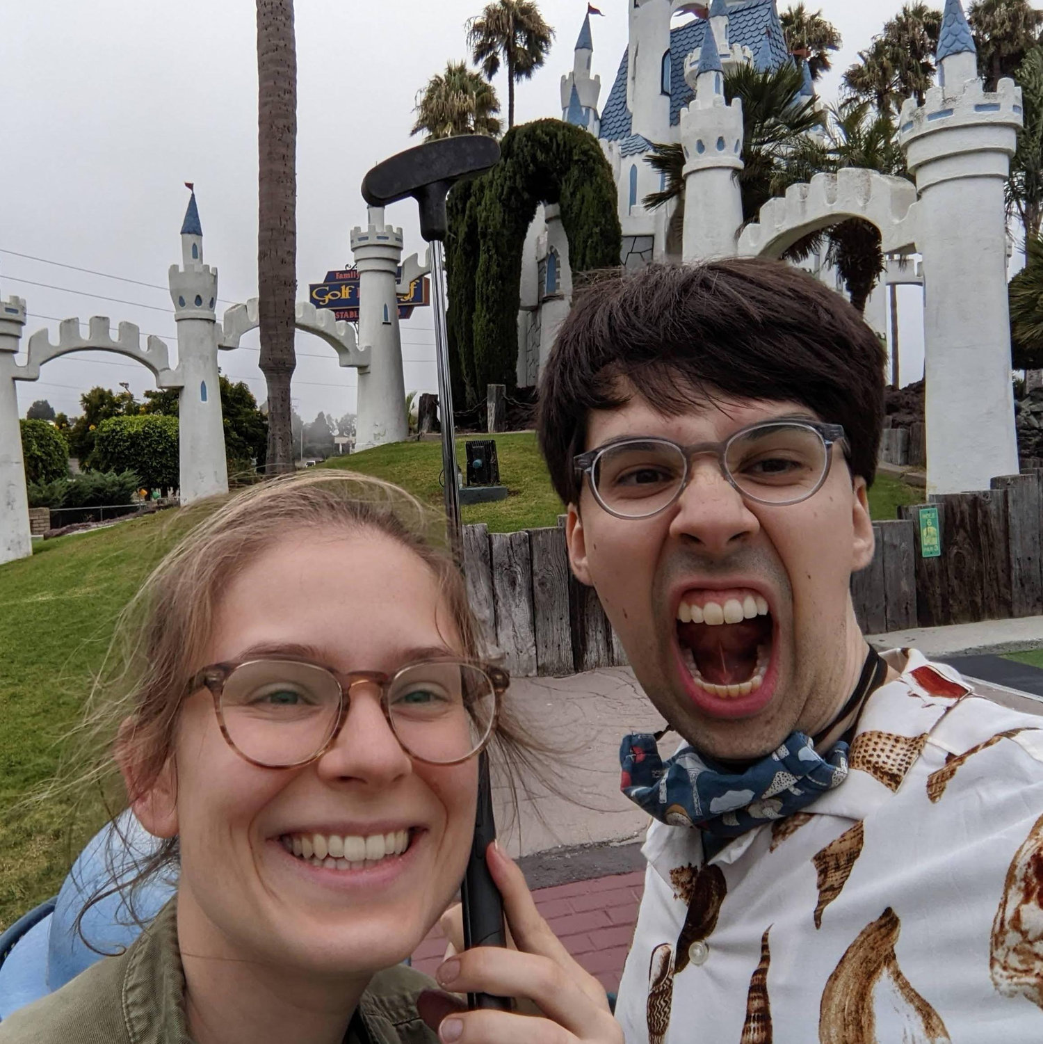 Impromptu mini golf on Emily's birthday, 2022