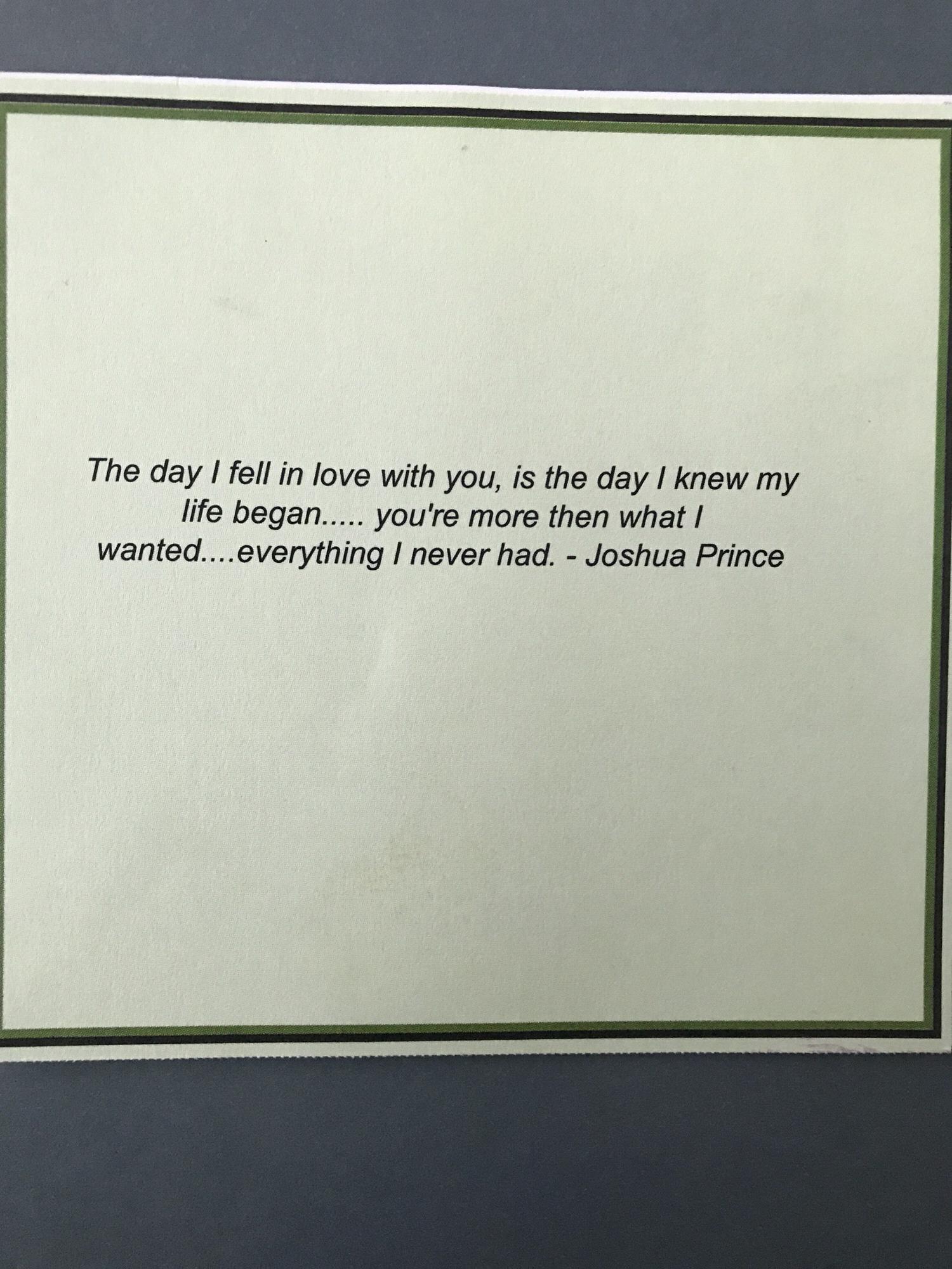 Just because gifts! Flowers may die but words will remain!