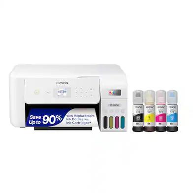 Epson - EcoTank ET-2800 Wireless All-in-One Supertank Inkjet Printer - White