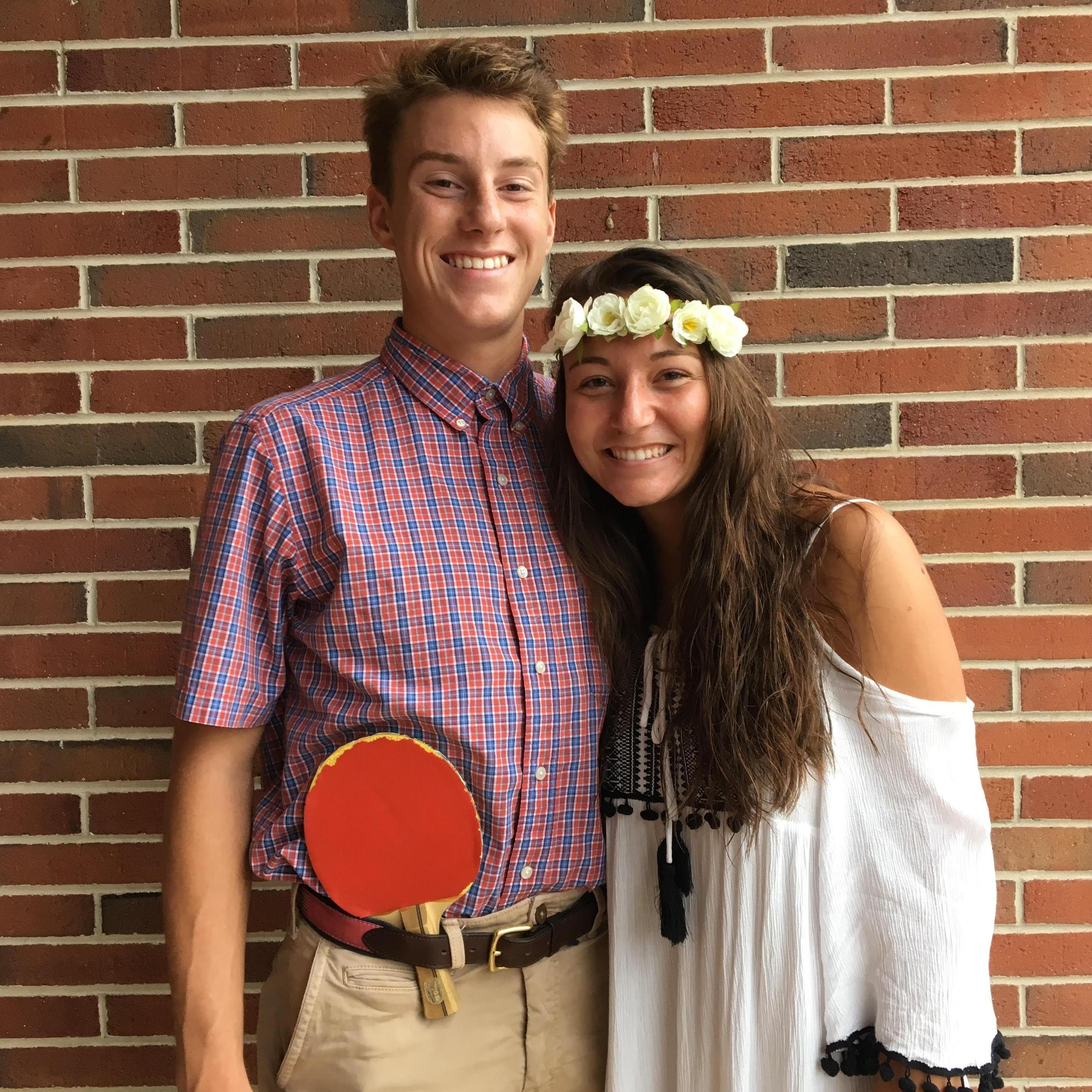 Forrest and Jenny for spirit week, September 2018