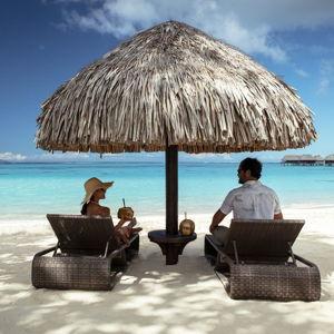 Drinks on the beach in Moorea