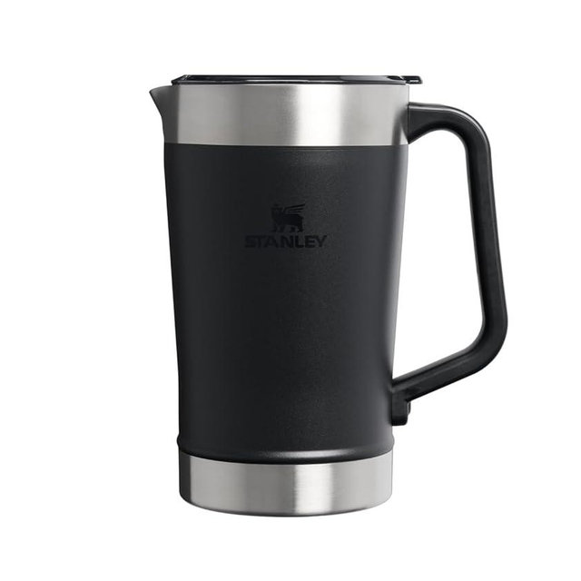 Stanley Stay-Chill Pitcher 64 oz | Cold Water, Beer, and Drink Pitcher with Lid | Large Capacity Durable Beverage Container with Handle | Insulated Stainless Steel | BPA-Free