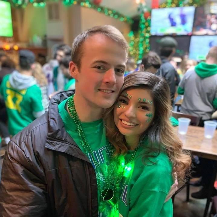 Luke and I celebrating St. Patrick's Day in Chicago. It's our tradition to go every year.