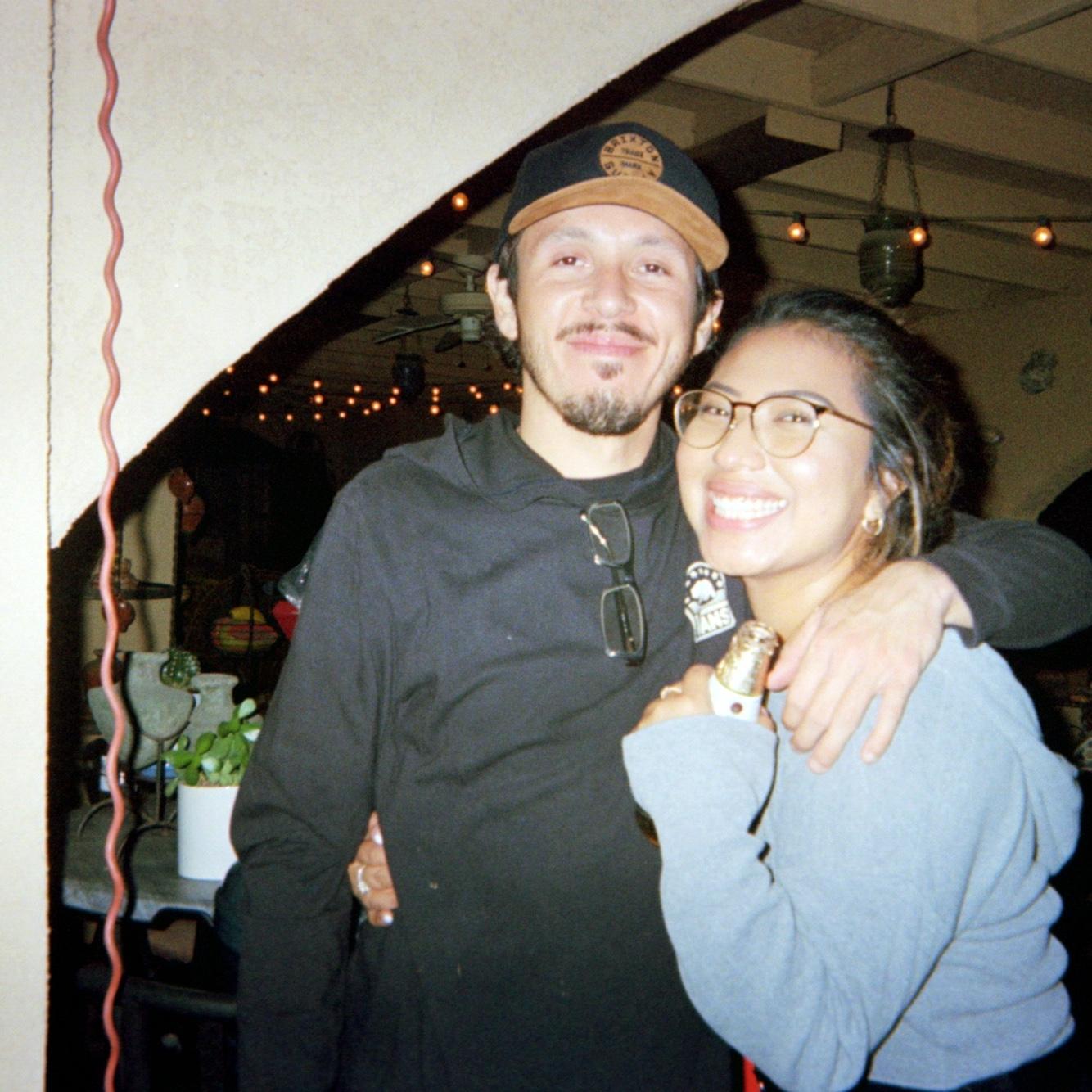 Enjoying some beers at a family party! One of our favorite photos!