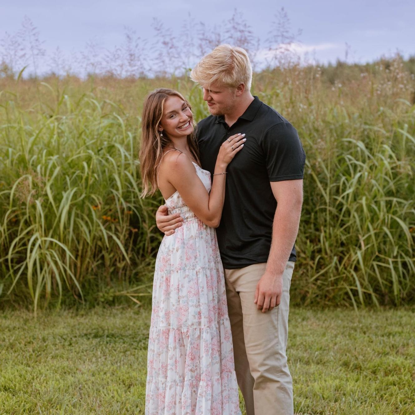 Engagement photos in the desert heat. Madison is lucky! July, 2025