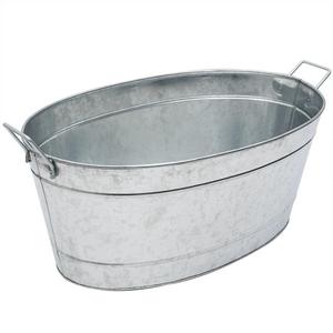 Achla Designs Large Oval Galvanized Steel Tub
