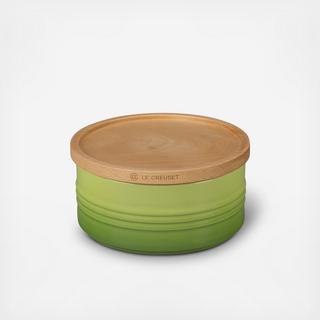 Short Canister with Wood Lid