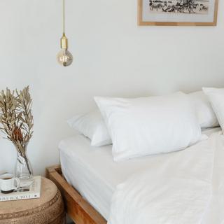 Stonewashed French Linen Fitted Sheet
