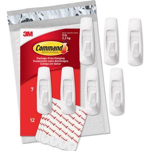 Command Large Utility Hooks, 7-Hooks, 12-Strips (GP003-7NA) - Easy to Open Packaging
