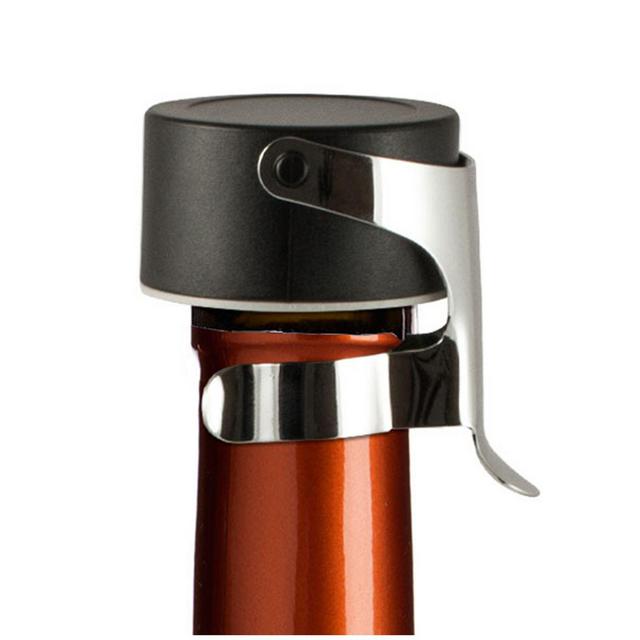 Fante's Aunt Vittorina's Champagne Stopper in Black/Silver
