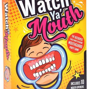 8 years and up - Watch Ya Mouth Family Edition - The Authentic, Hilarious, Mouthguard Party Card Game
