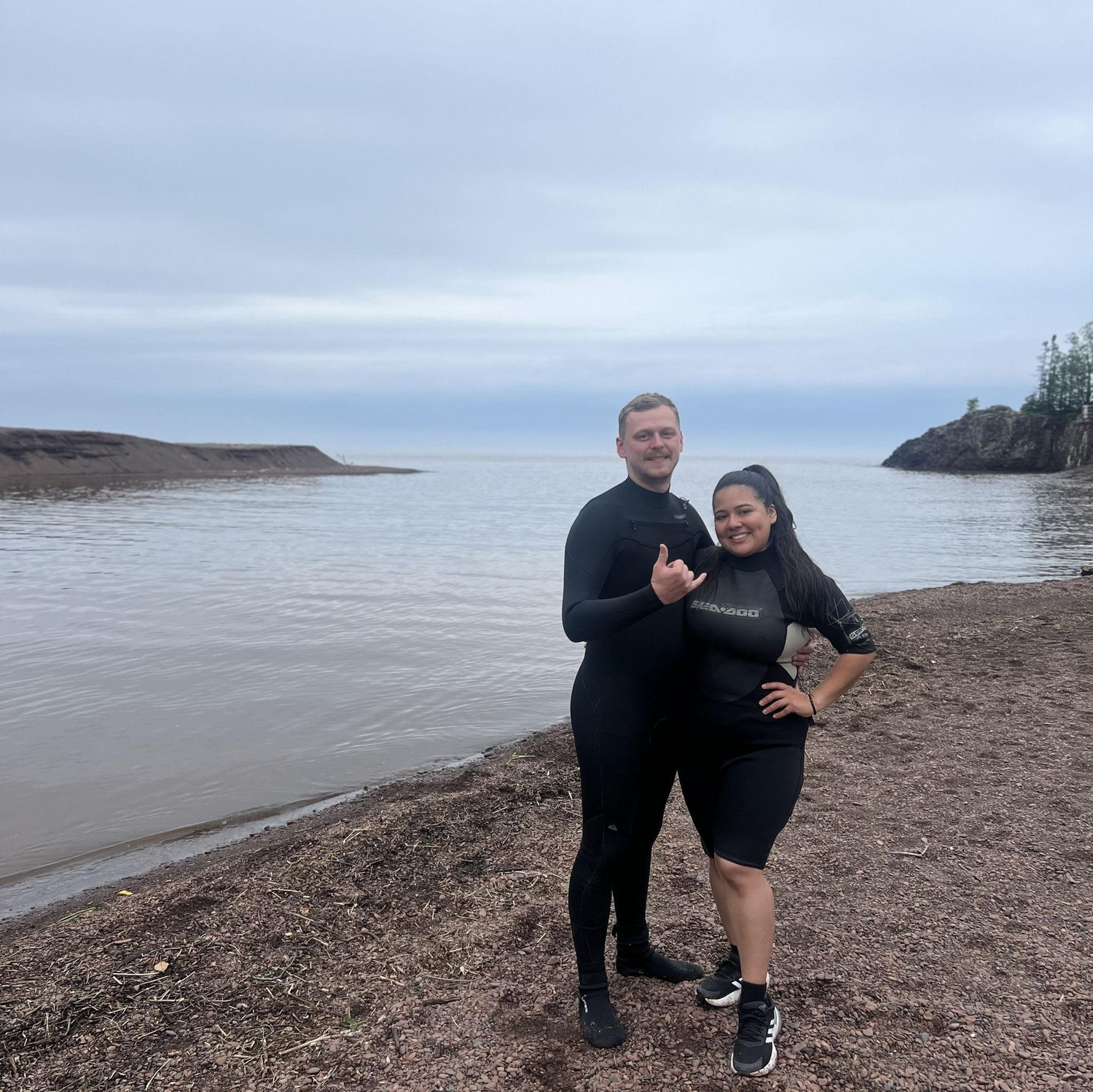 Wetsuits, cold water, and a yes to the moment.
