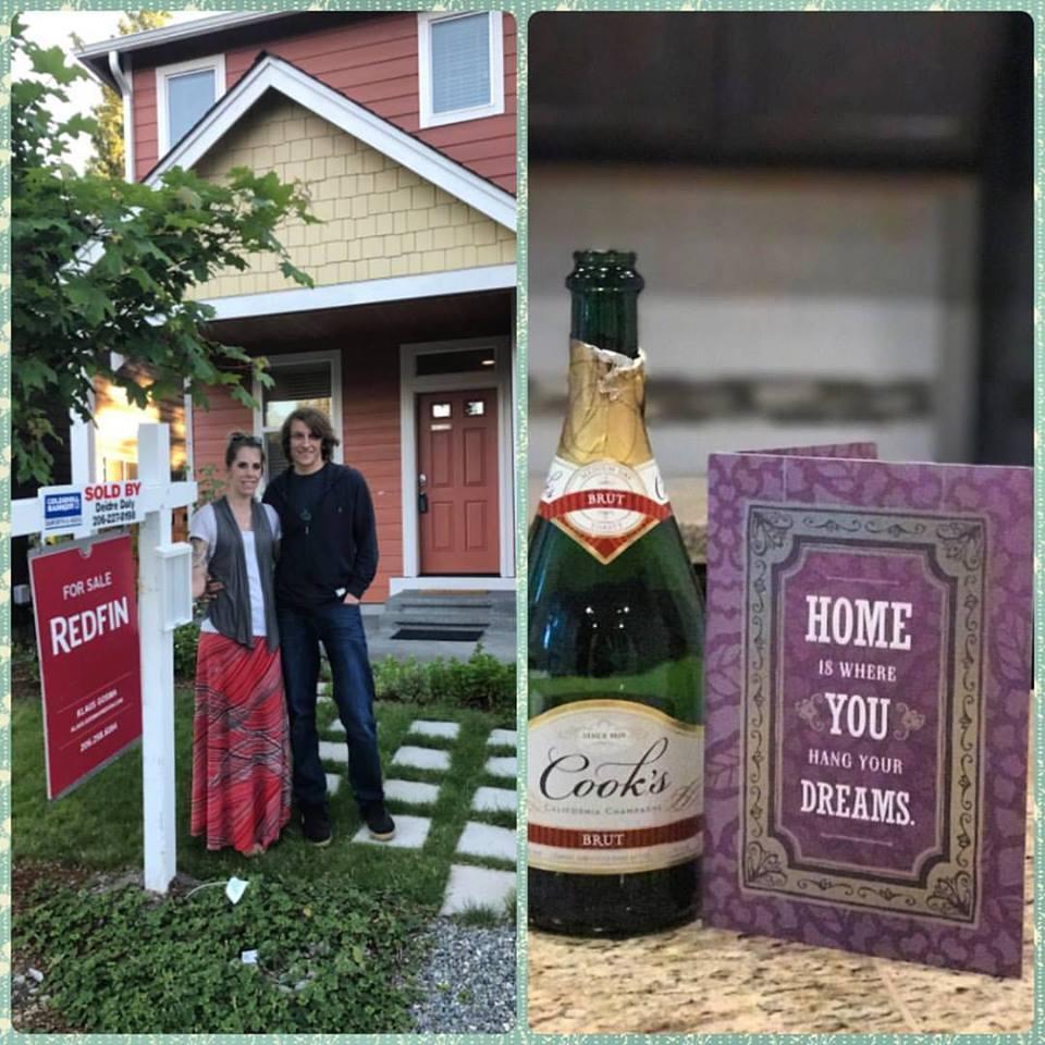 The day we became homeowners.