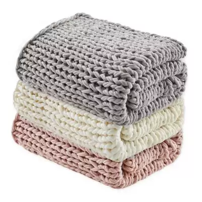 Cable Knit Throw Blanket