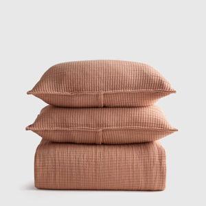 Organic Ribbed Cotton Coverlet Set - Sedona, King/Cal King