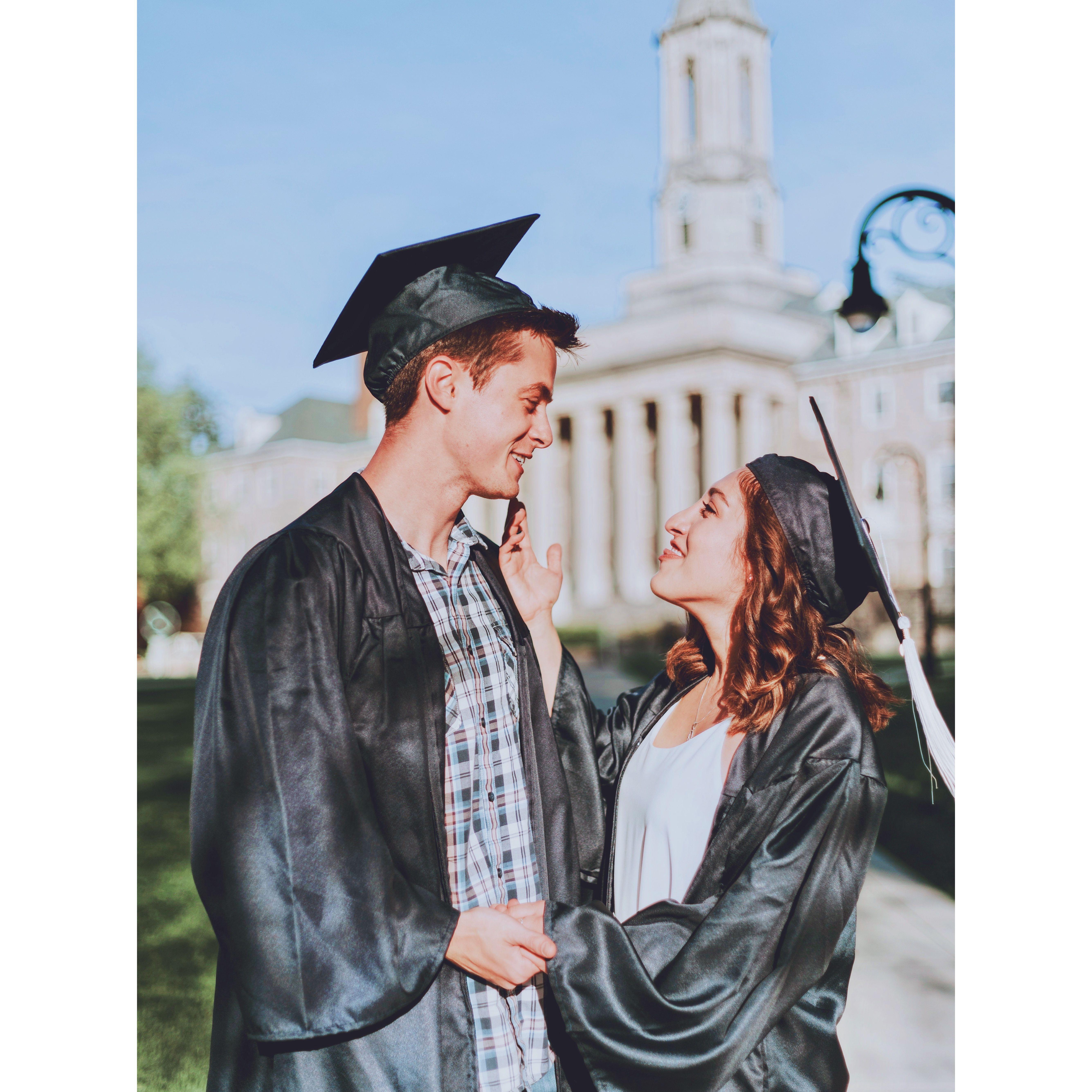 2019 - Only a few weeks into dating, we decided to take graduation photos - "just in case!"