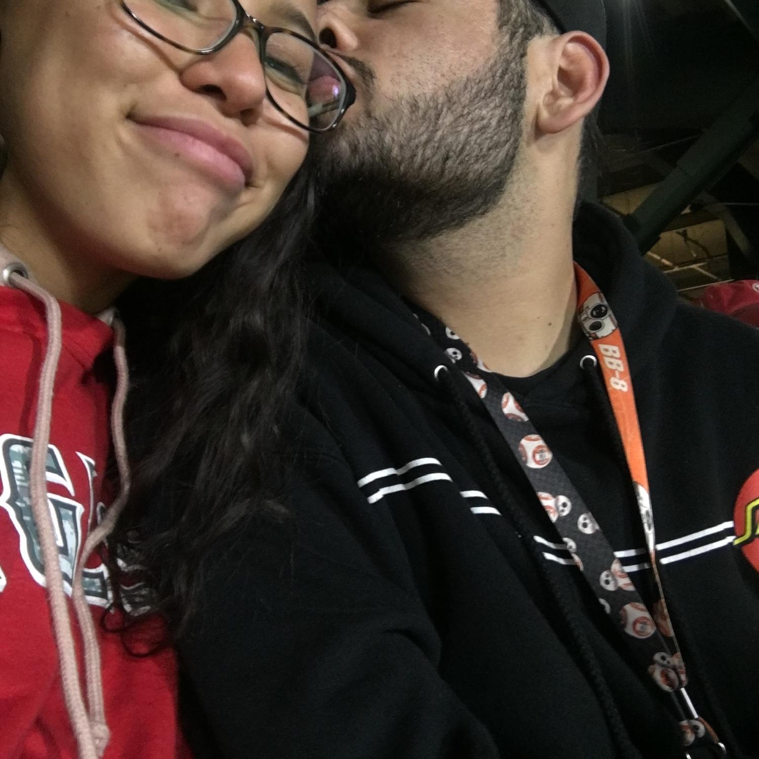 Our first baseball game. (2017)