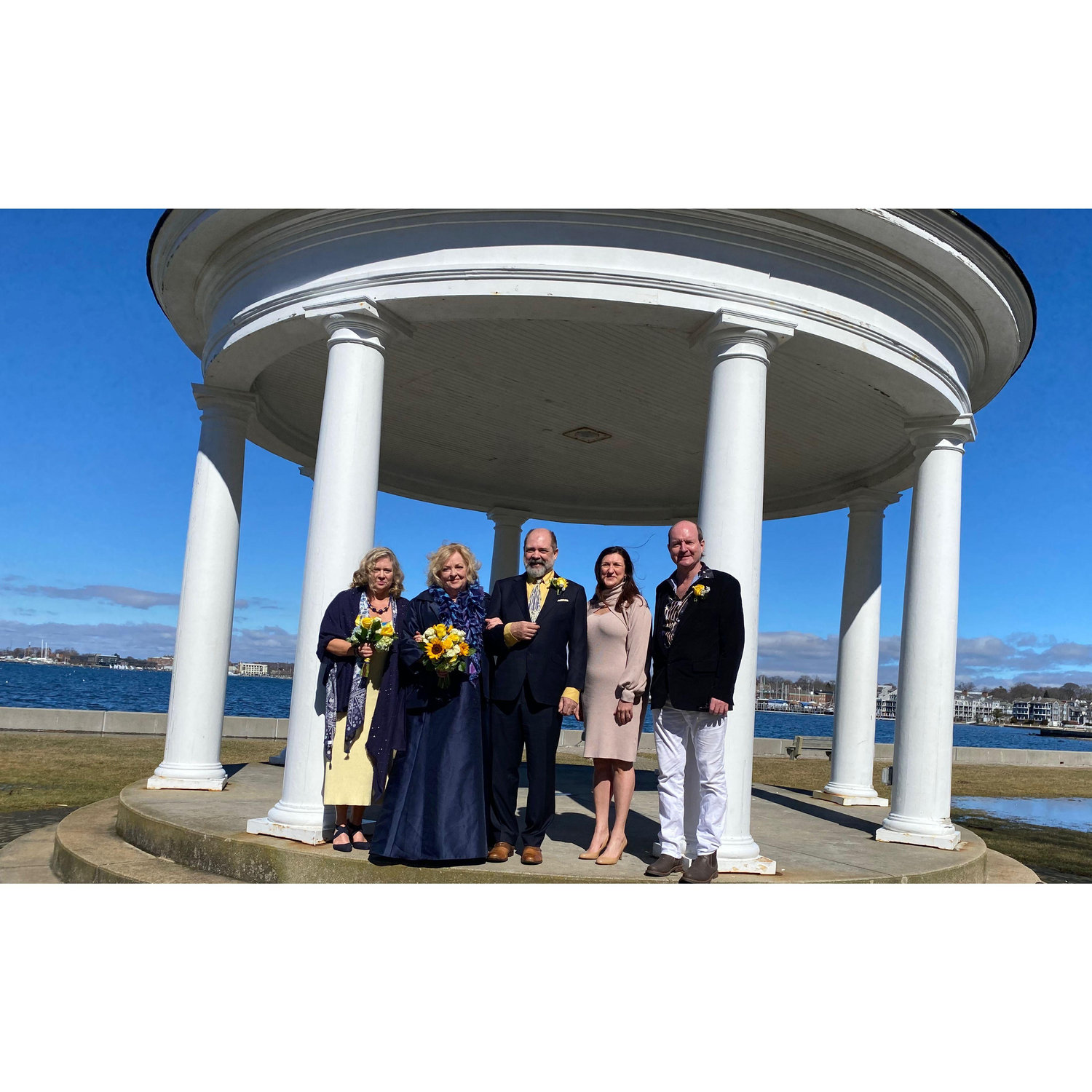 The Wedding Party & Our Officiant, Debbie