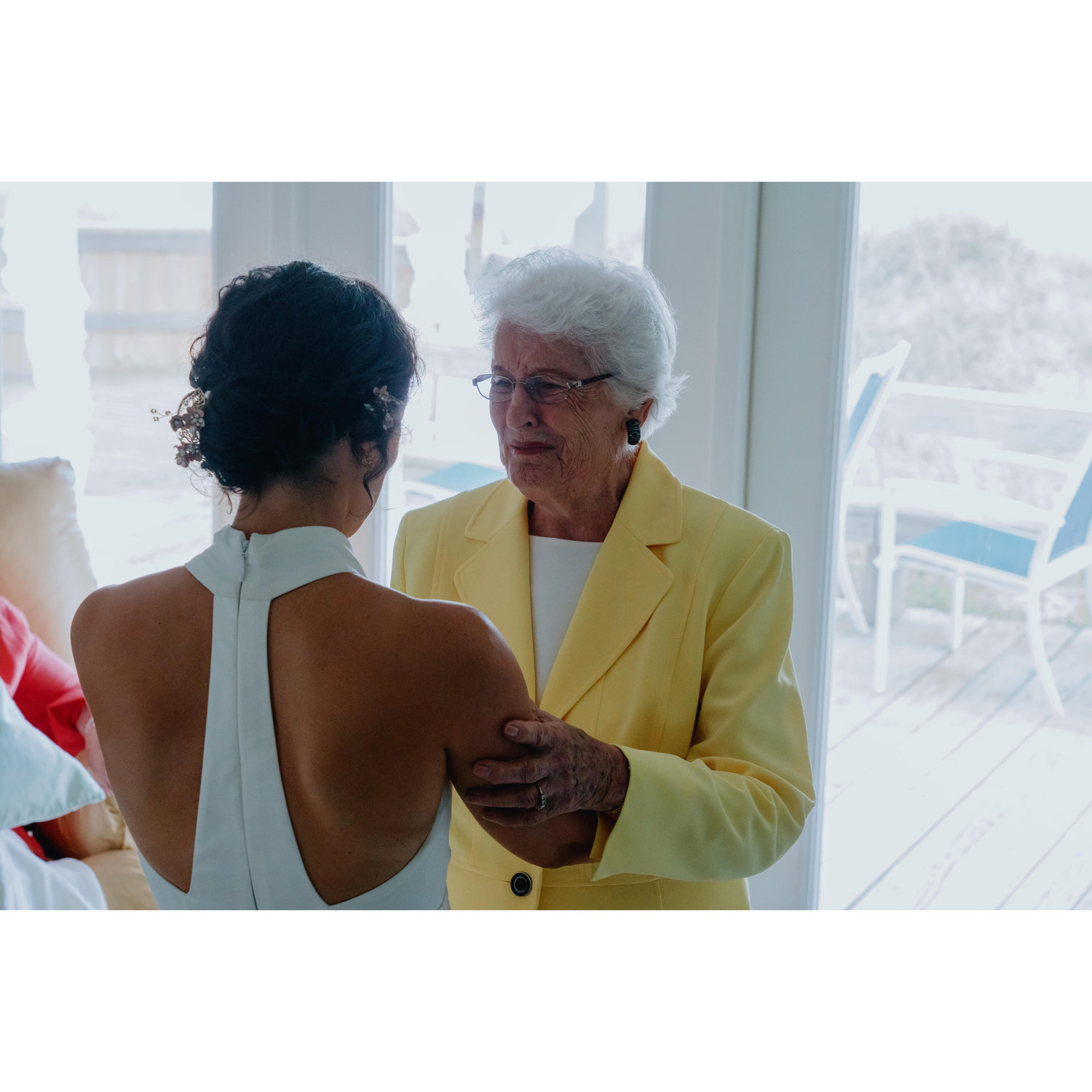 Lauren and her Grandma Ownley before the wedding