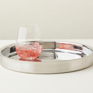 Satin Silver Cocktail Tray