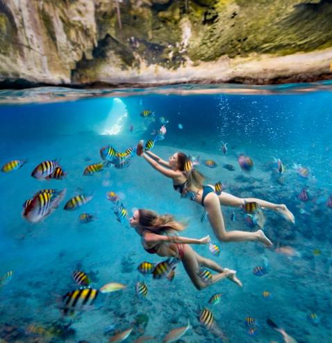 Day excusion: snorkeling Thunderball Groto