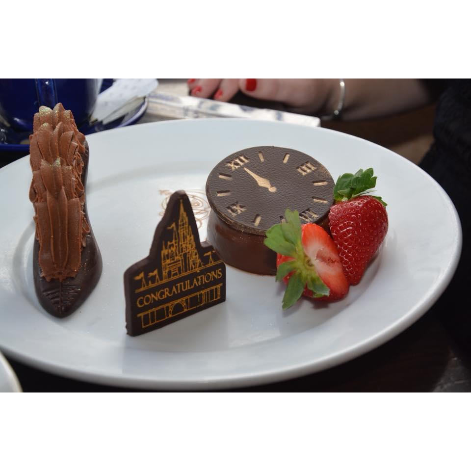 Our beautiful dessert after Hunter's proposal