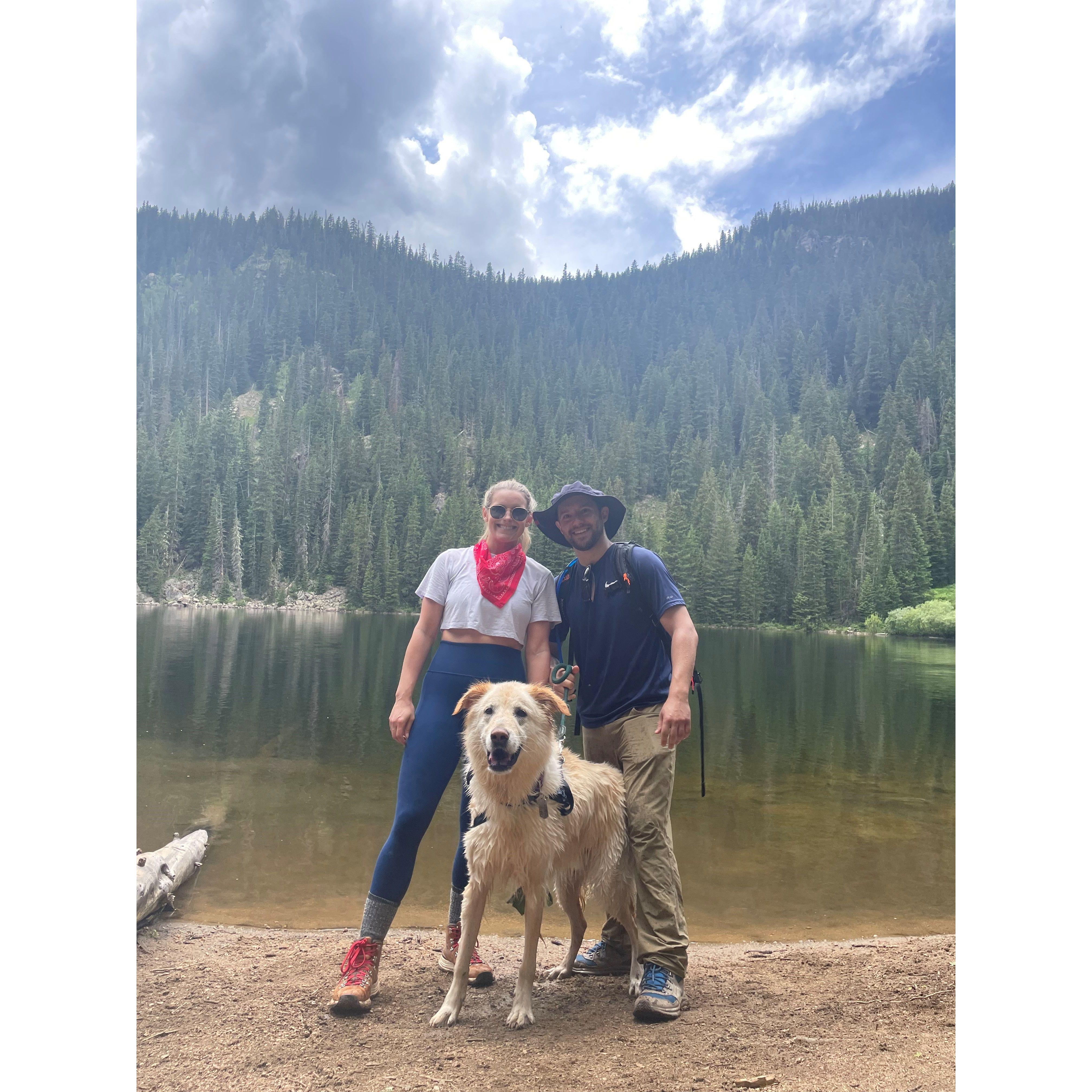 Hiking in Vail on the 4th of July 2022 with George