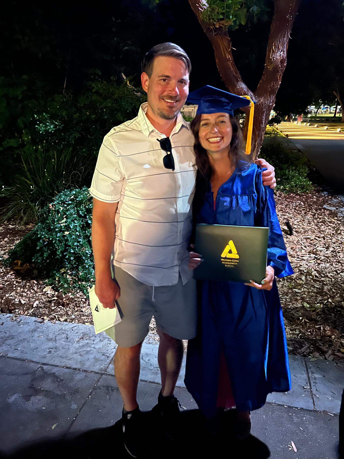 Celebrating Carmen’s graduation from Western CUNA Management School at Pomona College