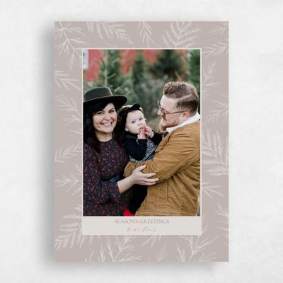Beige Standard Holiday Card - Pineland