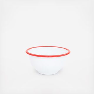Vintage Enamelware Small Footed Bowl, Set of 4