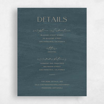 Deep Blue Spruce Wedding Enclosure - Belanger