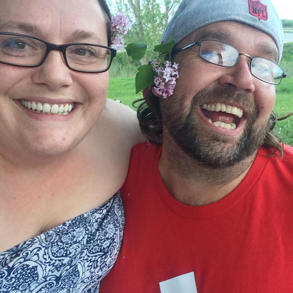 Pretty flowers!!! What a goofball he is, I love him so.