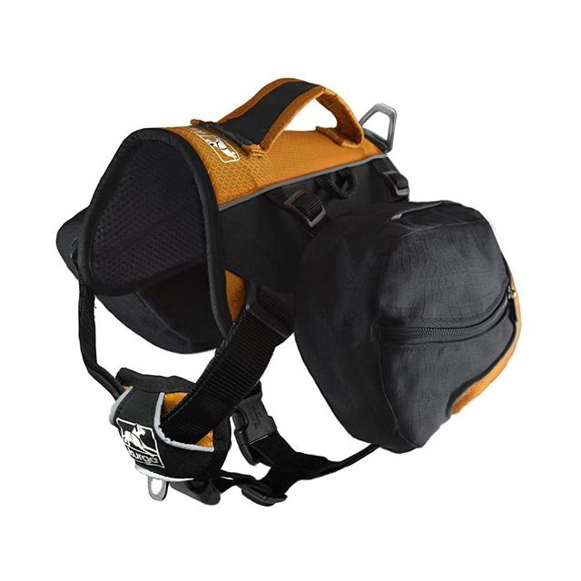 Kurgo Dog Saddlebag Backpack | Back Pack Dog Harness | Hiking Pack for Dogs | Packs for Pets to Wear | Camping & Travel Vest Harness | Reflective | Lightweight | Baxter Pack | For Medium & Large Pets