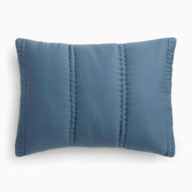 Tencel Plush Standard Sham, Stormy Blue