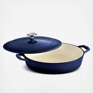 Gourmet Enameled Cast Iron Covered Braiser