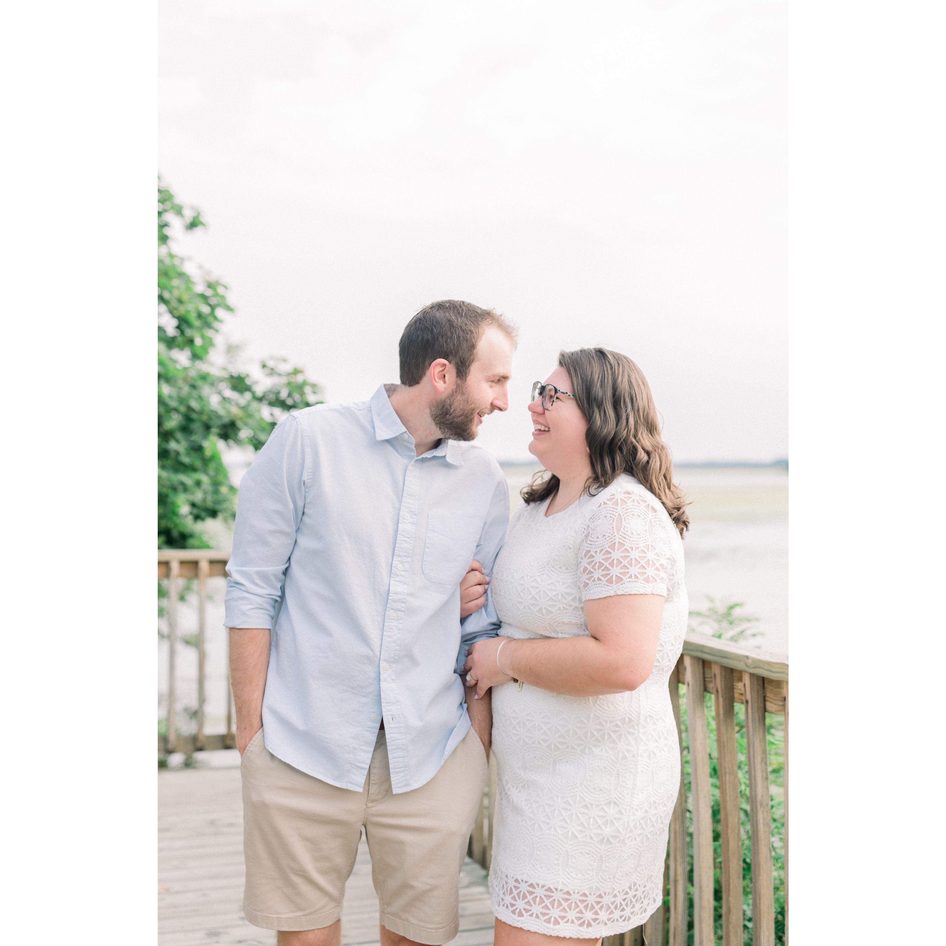 August 2nd, 2023 - Engagement photo shoot at the living shoreline in Havre de Grace, where we first became a couple!